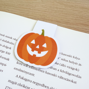 Halolowen-i mágneses könyvjelző  tök mintával, Könyv & Zene, Könyvjelző, Fotó, grafika, rajz, illusztráció, Papírművészet, MESKA