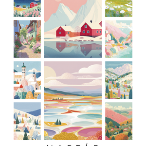 2026-os Travel Poster falinaptár  A4 és A5 méretben, Otthon & Életmód, Dekoráció, Fali és függő dekoráció, Falinaptár & Öröknaptár, Fotó, grafika, rajz, illusztráció, MESKA