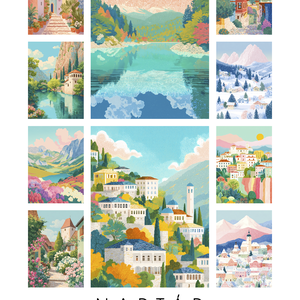 2026-os Travel Poster falinaptár  A4 és A5 méretben, Otthon & Életmód, Dekoráció, Fali és függő dekoráció, Falinaptár & Öröknaptár, Fotó, grafika, rajz, illusztráció, MESKA