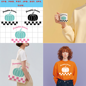 Pumpkin Season  őszi digitális design fájl ZIP ( SVG, PNG, PDF, JPG, DXF, EPS, TIFF ) fekete és színes változat ZIP, Művészet, Grafika & Illusztráció, Digitális, Fotó, grafika, rajz, illusztráció, MESKA