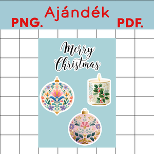 Karácsonyi családi felirat csomag  Mama Elf, Mini Elf, Papa Claus fekete design + ajándék matricaív - művészet - grafika & illusztráció - digitális - Meska.hu