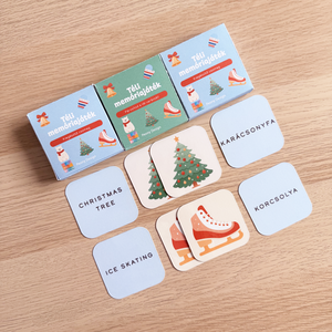 Téli tematikájú memóriakártya csomag  18 pár, Játék & Sport, Készségfejlesztő és Logikai játék, Memória játékok, Fotó, grafika, rajz, illusztráció, MESKA