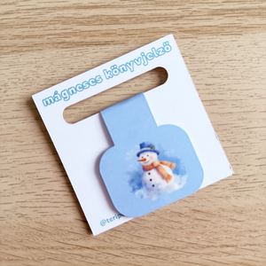 Hóemberes mágneses könyvjelző - könyv & zene - könyvjelző - Meska.hu