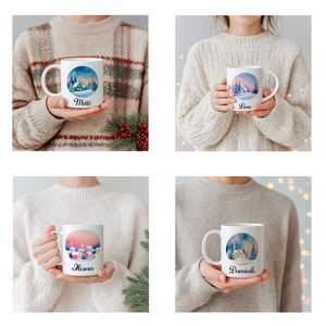 Névre szóló Házikó télen bögre  4 minta közül választható - Meska.hu