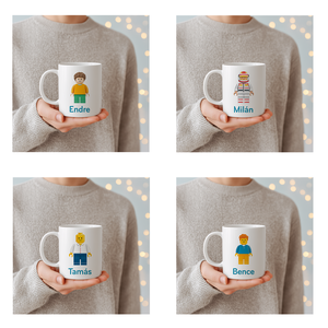 Névre szóló Fiú LEGO figura bögre  4 minta közül választható, Otthon & Életmód, Konyhafelszerelés, tálalás, Tálalás, Bögre & Csésze, Fotó, grafika, rajz, illusztráció, Decoupage, transzfer és szalvétatechnika, MESKA