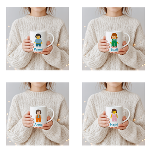 Névre szóló Lány LEGO figura bögre  4 minta közül választható, Otthon & Életmód, Konyhafelszerelés, tálalás, Tálalás, Bögre & Csésze, Fotó, grafika, rajz, illusztráció, Decoupage, transzfer és szalvétatechnika, MESKA