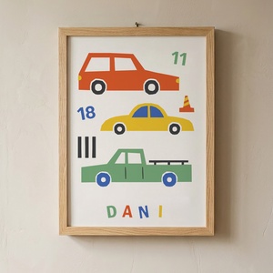 Kisautós egyedi falikép gyerekszobába, Baba - mama, Babaszoba dekoráció, Babaposzter, Fotó, grafika, rajz, illusztráció, MESKA