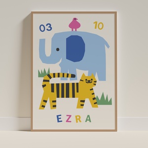 Szafari egyedi falikép gyerekszobába - baba - mama - babaszoba dekoráció - babaposzter - Meska.hu