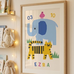 Szafari egyedi falikép gyerekszobába, Baba - mama, Babaszoba dekoráció, Babaposzter, Fotó, grafika, rajz, illusztráció, MESKA