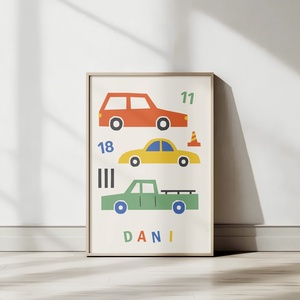 Kisautós egyedi falikép gyerekszobába - baba - mama - babaszoba dekoráció - babaposzter - Meska.hu