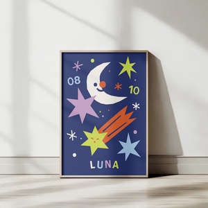 Csillagos ég egyedi falikép gyerekszobába, Baba - mama, Babaszoba dekoráció, Babaposzter, Fotó, grafika, rajz, illusztráció, MESKA