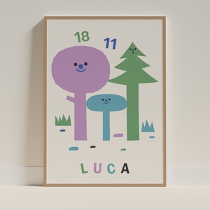 Erdei fás egyedi falikép gyerekszobába, Baba - mama, Babaszoba dekoráció, Babaposzter, Fotó, grafika, rajz, illusztráció, MESKA