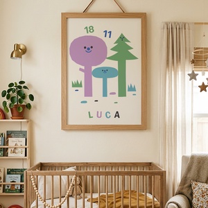 Erdei fás egyedi falikép gyerekszobába - baba - mama - babaszoba dekoráció - babaposzter - Meska.hu