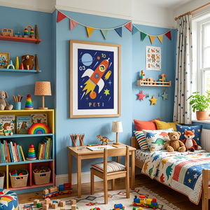 Űrhajós egyedi falikép gyerekszobába - baba - mama - babaszoba dekoráció - baba névtábla - Meska.hu