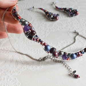 Lánc Ívvarázs - Kerek - Őszi bogyók - ékszer - nyaklánc - statement nyaklánc - Meska.hu