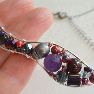 Lánc Ívvarázs - Kerek - Őszi bogyók - ékszer - nyaklánc - statement nyaklánc - Meska.hu