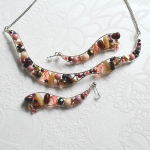 Lánc Ívvarázs - Kerek - Lágy ősz, Ékszer, Nyaklánc, Statement nyaklánc, Ékszerkészítés, MESKA