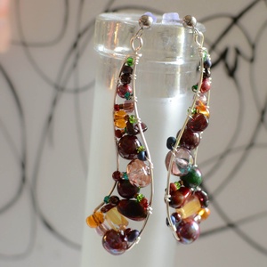 Fülbevaló Ívvarázs - Ragyogó ősz, Ékszer, Fülbevaló, Lógó fülbevaló, Ékszerkészítés, MESKA