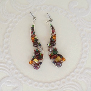 Fülbevaló Ívvarázs - Ragyogó ősz - ékszer - fülbevaló - lógó fülbevaló - Meska.hu