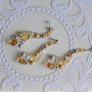 Lánc Ívvarázs - Hosszú - Fehér, Ezüst, Arany - ékszer - nyaklánc - hosszú nyaklánc - Meska.hu Lánc Ívvarázs - Hosszú - Fehér, Ezüst, Arany - ékszer - nyaklánc - hosszú nyaklánc - Meska.hu