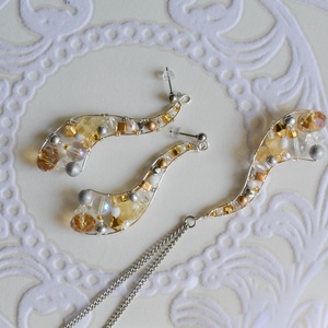 Lánc Ívvarázs - Hosszú - Fehér, Ezüst, Arany - ékszer - nyaklánc - hosszú nyaklánc - Meska.hu Lánc Ívvarázs - Hosszú - Fehér, Ezüst, Arany - ékszer - nyaklánc - hosszú nyaklánc - Meska.hu