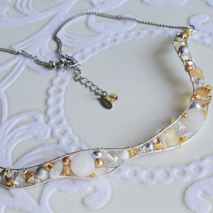 Lánc Ívvarázs - Kerek - Fehér, Ezüst, Arany - ékszer - nyaklánc - statement nyaklánc - Meska.hu Lánc Ívvarázs - Kerek - Fehér, Ezüst, Arany - ékszer - nyaklánc - statement nyaklánc - Meska.hu