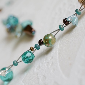 Lánc Pillefürt - Türkiz-Bronz - Nikkelmentes - ékszer - nyaklánc - statement nyaklánc - Meska.hu Lánc Pillefürt - Türkiz-Bronz - Nikkelmentes - ékszer - nyaklánc - statement nyaklánc - Meska.hu