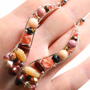 Fülbevaló Ívvarázs - Lágy ősz, Ékszer, Fülbevaló, Lógó fülbevaló, Ékszerkészítés, MESKA