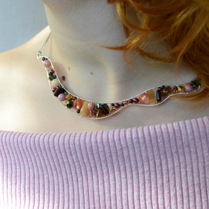 Lánc Ívvarázs - Kerek - Lágy ősz - ékszer - nyaklánc - statement nyaklánc - Meska.hu