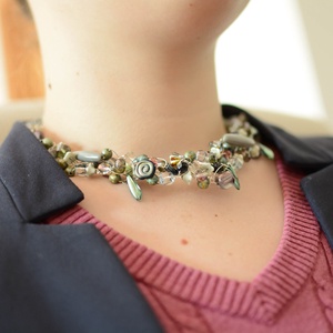 Lánc Káprázat - Kerek Lágy ősz - ékszer - nyaklánc - gyöngyös nyaklánc - Meska.hu