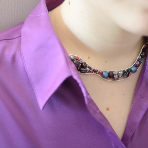 Lánc Ívvarázs - Kerek - Őszi bogyók - ékszer - nyaklánc - statement nyaklánc - Meska.hu