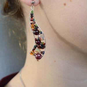 Fülbevaló Ívvarázs - Ragyogó ősz - ékszer - fülbevaló - lógó fülbevaló - Meska.hu