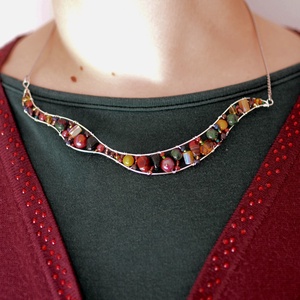 Lánc Ívvarázs - Kerek - Ragyogó Ősz - ékszer - nyaklánc - statement nyaklánc - Meska.hu