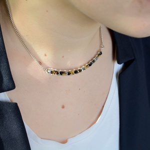 Lánc Minikincsek - Line Ezüst, Bronz, Arany, Fekete - ékszer - nyaklánc - gyöngyös nyaklánc - Meska.hu Lánc Minikincsek - Line Ezüst, Bronz, Arany, Fekete - ékszer - nyaklánc - gyöngyös nyaklánc - Meska.hu