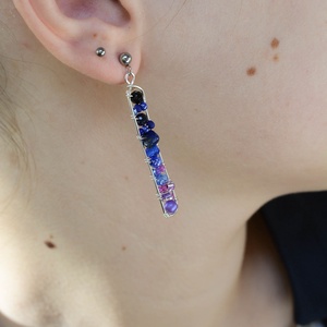 Fülbevaló Minikincsek - Line Éjszakai ég - ékszer - fülbevaló - lógó fülbevaló - Meska.hu