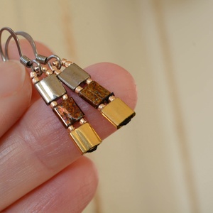 PiciPixel fülbevaló  Mixed Metal - ékszer - fülbevaló - lógó fülbevaló - Meska.hu