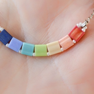 PiciPixel nyaklánc  Szivárvány - ékszer - nyaklánc - medál nélküli nyaklánc - Meska.hu