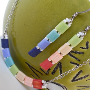 PiciPixel nyaklánc  Szivárvány, Ékszer, Nyaklánc, Medál nélküli nyaklánc, Ékszerkészítés, MESKA