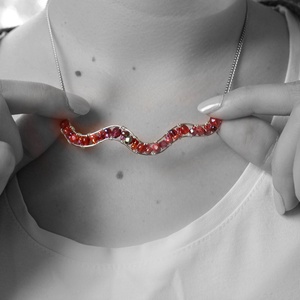 Lánc Minikincsek - Wave Mixed Metal - ékszer - nyaklánc - statement nyaklánc - Meska.hu