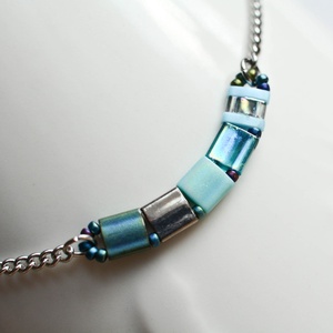 PiciPixel nyaklánc türkiz  minimalista geometrikus ékszer (41 cm) - ékszer - nyaklánc - medál nélküli nyaklánc - Meska.hu