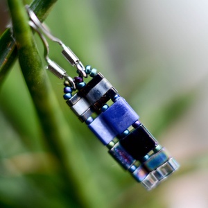 PiciPixel nyaklánc sötétkék  minimalista geometrikus ékszer (41 cm) - ékszer - nyaklánc - medál nélküli nyaklánc - Meska.hu