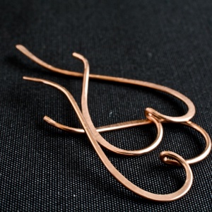 Bronz szív fülbevaló - ékszer - fülbevaló - fülékszer - Meska.hu