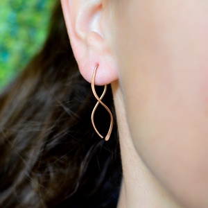 Bronz fülbevaló - végtelen szeretet, Ékszer, Fülbevaló, Fülékszer, Fémmegmunkálás, Ékszerkészítés, MESKA