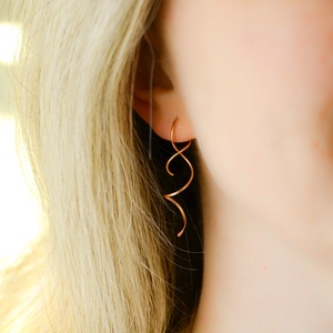 Bronz fülbevaló - DNS spirál, Ékszer, Fülbevaló, Fülékszer, Fémmegmunkálás, Ékszerkészítés, MESKA