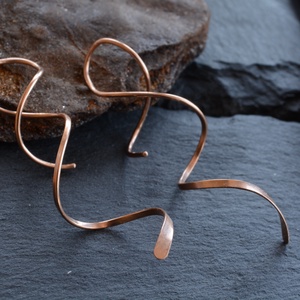 Bronz fülbevaló - DNS spirál - ékszer - fülbevaló - fülékszer - Meska.hu