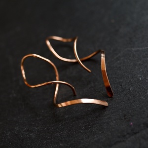 Bronz fülbevaló - DNS spirál, kicsi, Ékszer, Fülbevaló, Fülékszer, Fémmegmunkálás, Ékszerkészítés, MESKA