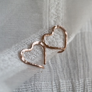 Bronz klipsz - szív, nagyon kényelmes, Ékszer, Fülbevaló, Klipsz, Fémmegmunkálás, Ékszerkészítés, MESKA