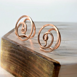 Bronz klipsz - spirál, nagyon kényelmes, Ékszer, Fülbevaló, Klipsz, Fémmegmunkálás, Ékszerkészítés, MESKA