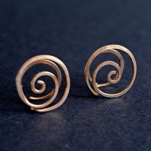Bronz klipsz - spirál, nagyon kényelmes - ékszer - fülbevaló - klipsz - Meska.hu