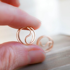 Bronz fülbevaló - jin jang - ékszer - fülbevaló - klipsz - Meska.hu